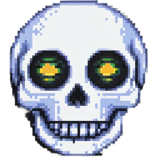 happy emoji with skull eyes emoji