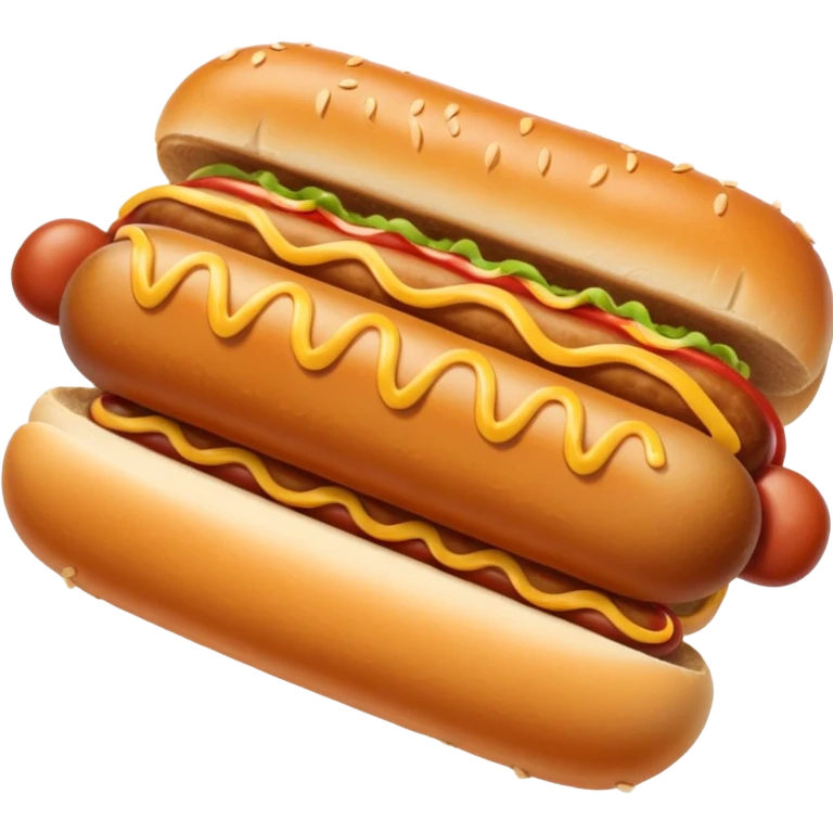 Hotdog with hands around emoji
