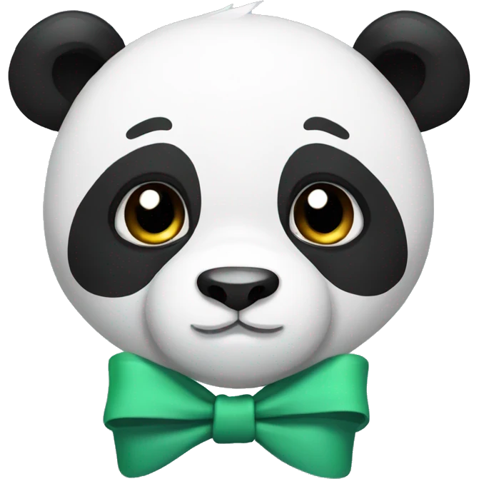 Panda with bow emoji