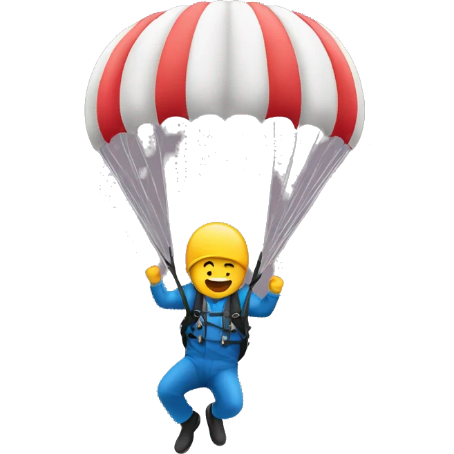 a person doing a parachute jump emoji