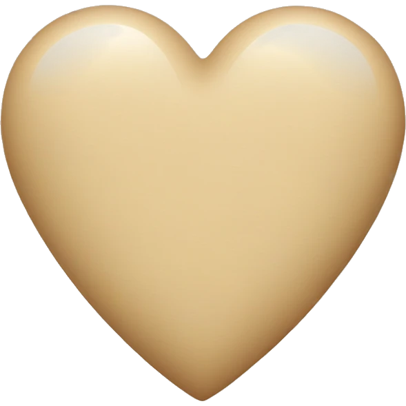 Beige heart emoji