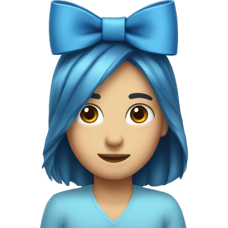 Blue bow emoji