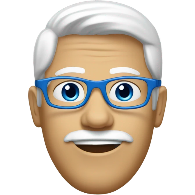 Je veux un homme de couleur de peau blanche, avec les yeux bleus, des lunettes et qui est kinésithérapeute  emoji
