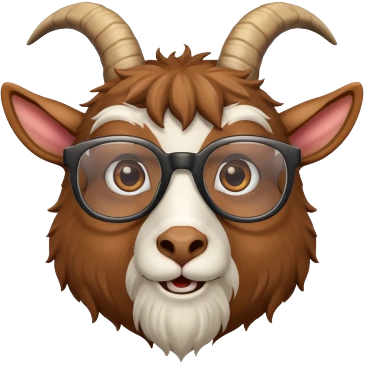 Goat with glasses emoji