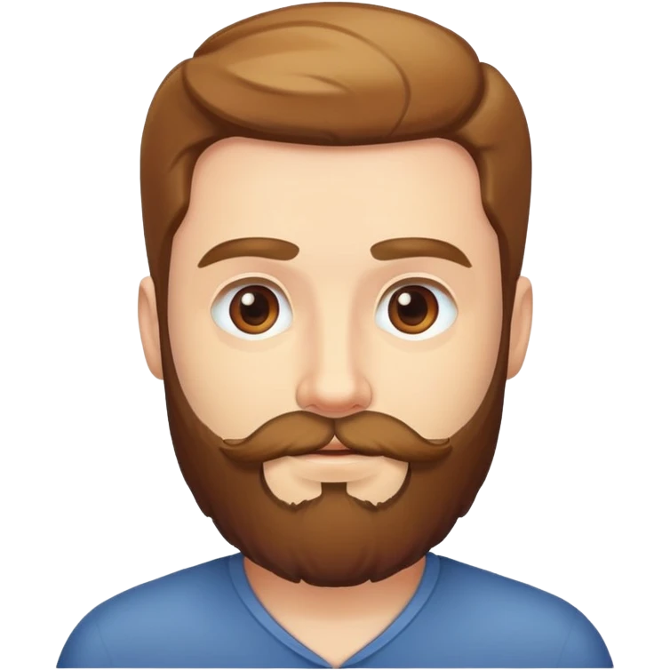 charming portrait of a man with Beard emoji