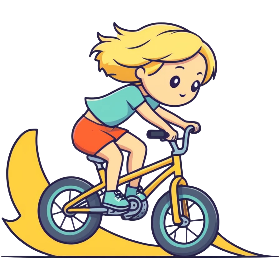 Blonde girl falling off bike emoji