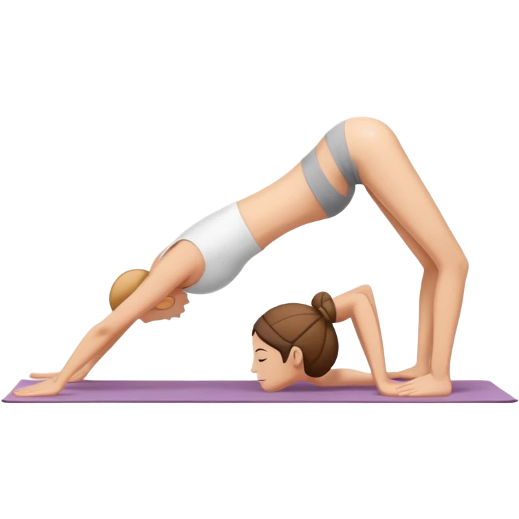 person doing downward dog yoga pose emoji