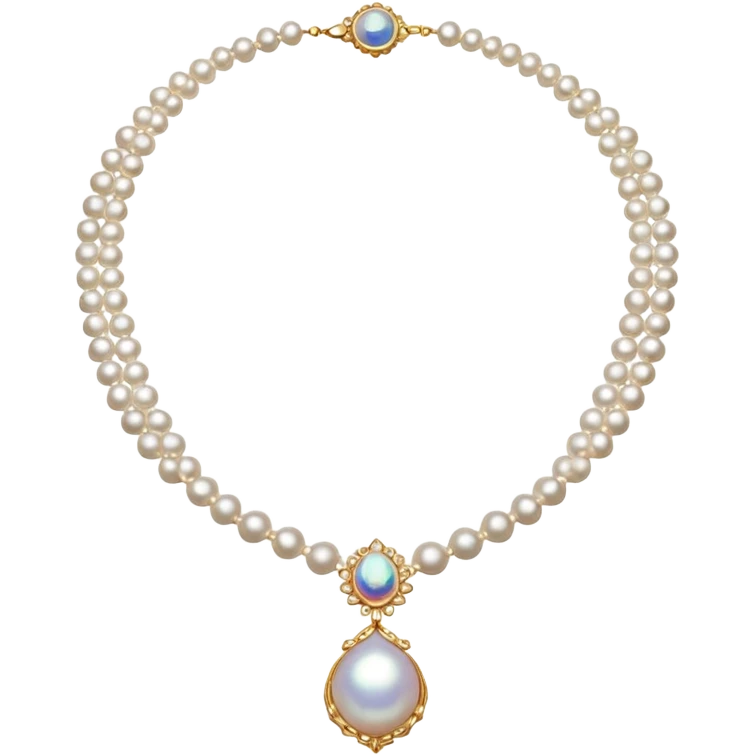 ornate pearl necklace emoji