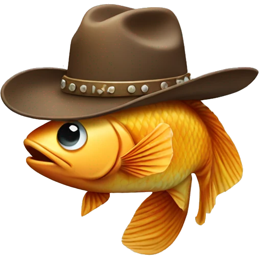 fish with cowboy hat  emoji