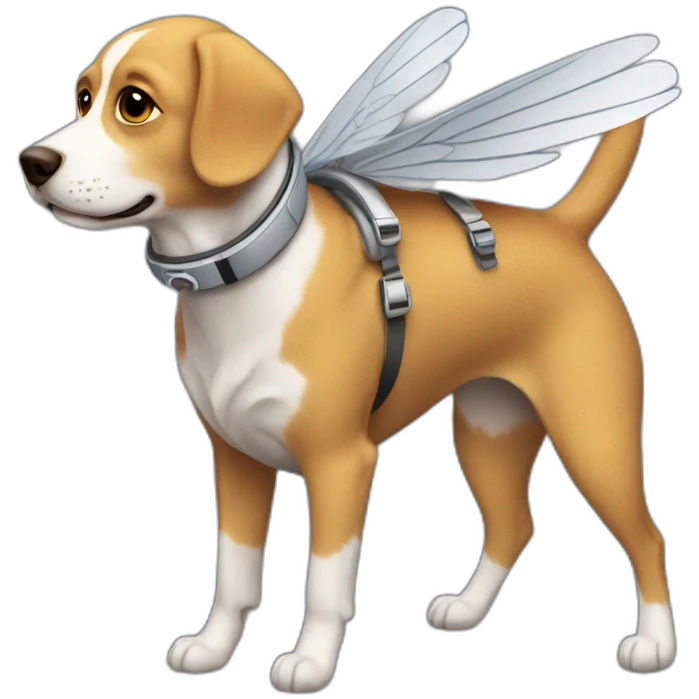 dog fly to the moon emoji