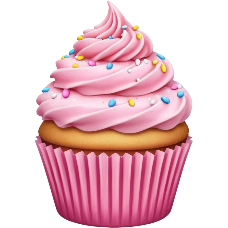 Cupcake with pink icing emoji