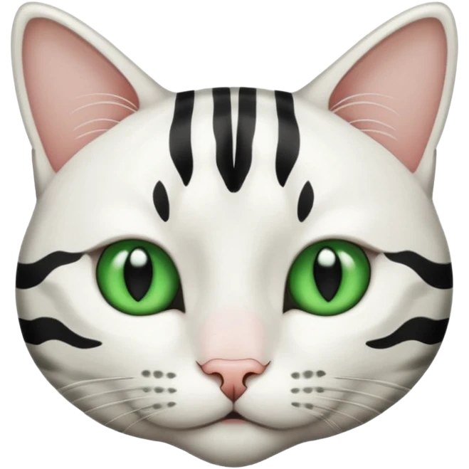 White tabby thin cat emoji