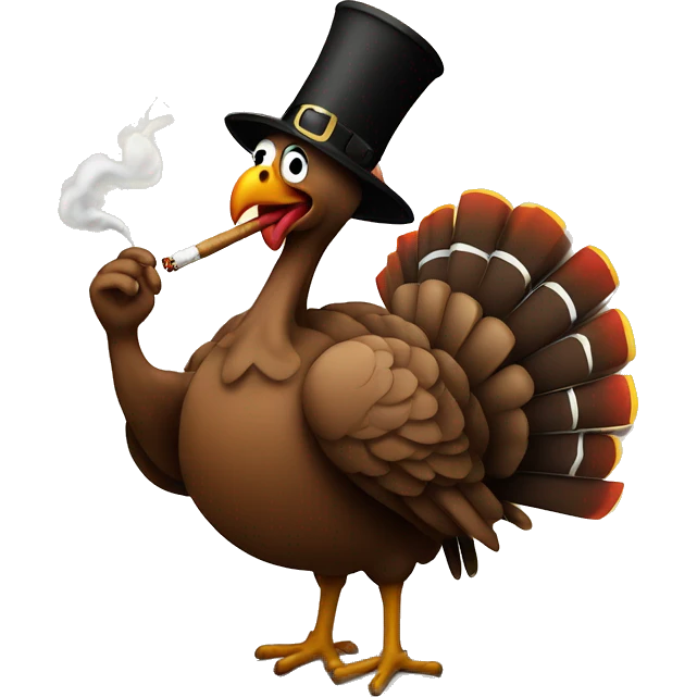 Turkey smoking a cigarette  emoji