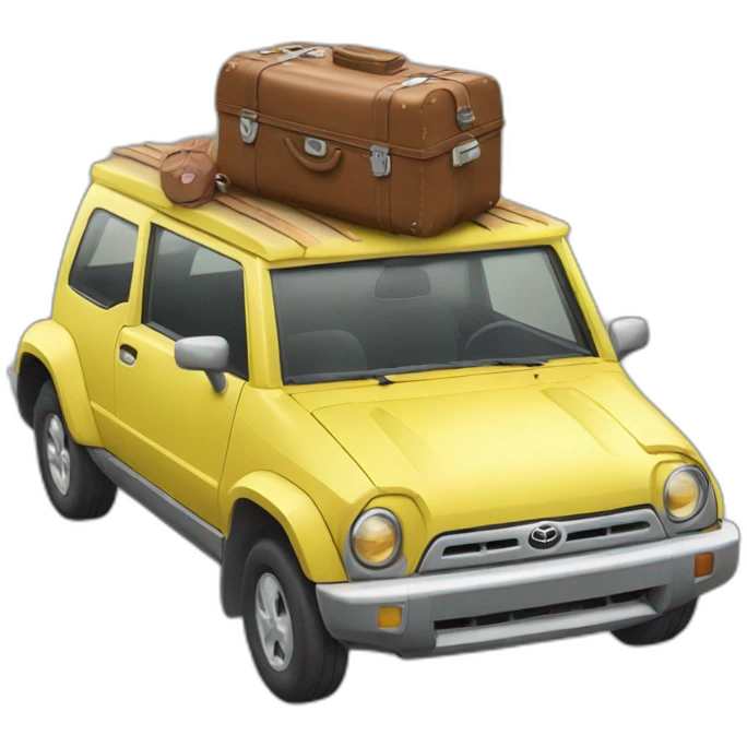 Toyota cactus full of suitcases emoji
