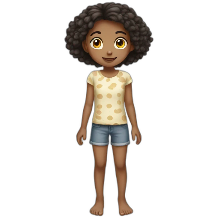 Barefoot spotted girl emoji