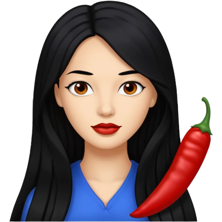 Rozonda Chilli Thomas with long black hair emoji