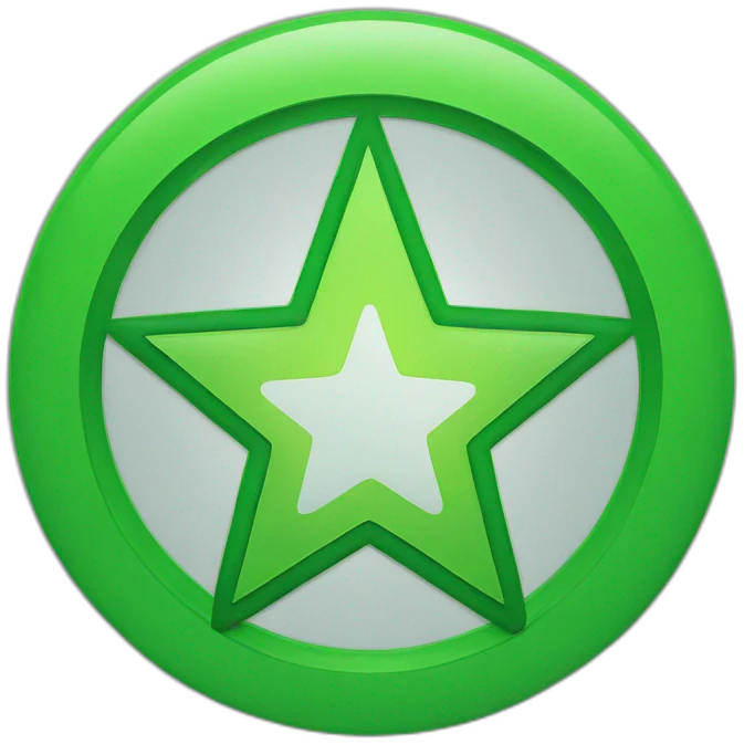 Green logo  with a star emoji
