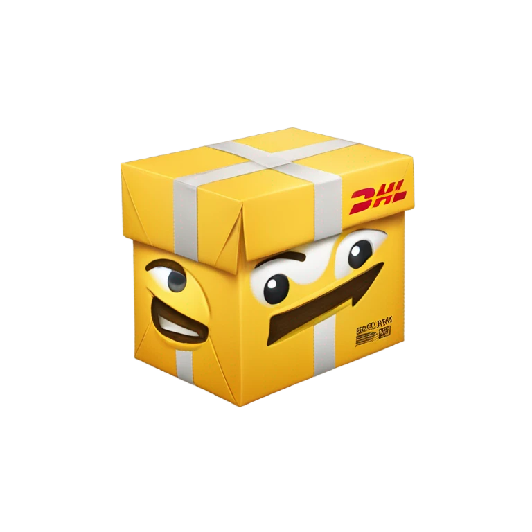 Ein Paket mit DHL Aufschrift  emoji