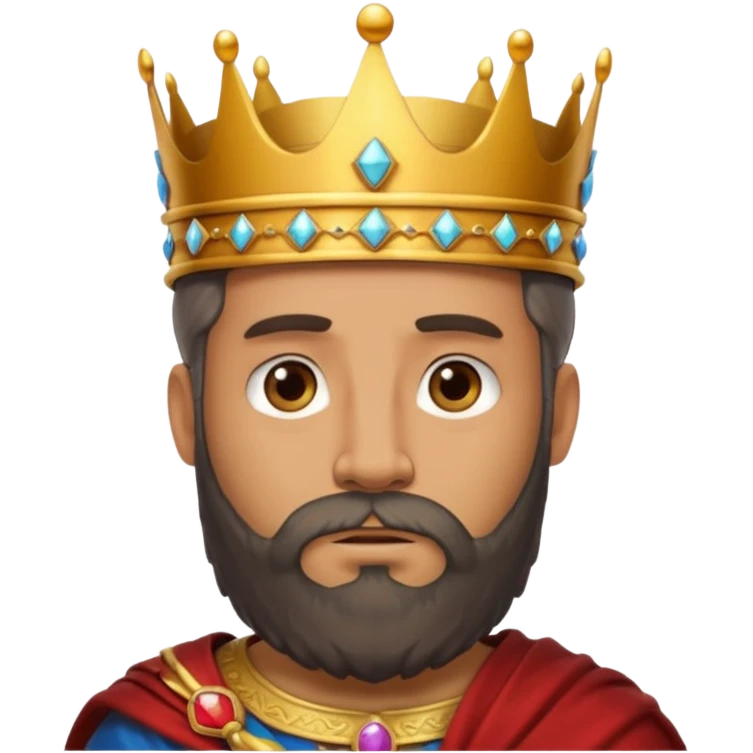 bearded  uncrowned king  emoji