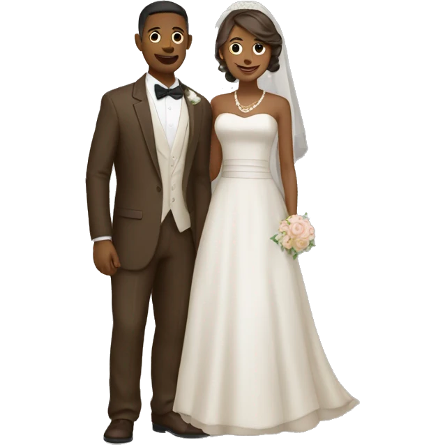 Brown attire wedding emoji