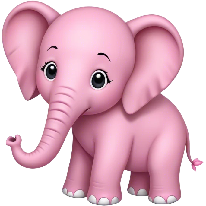 Baby pink elephant emoji