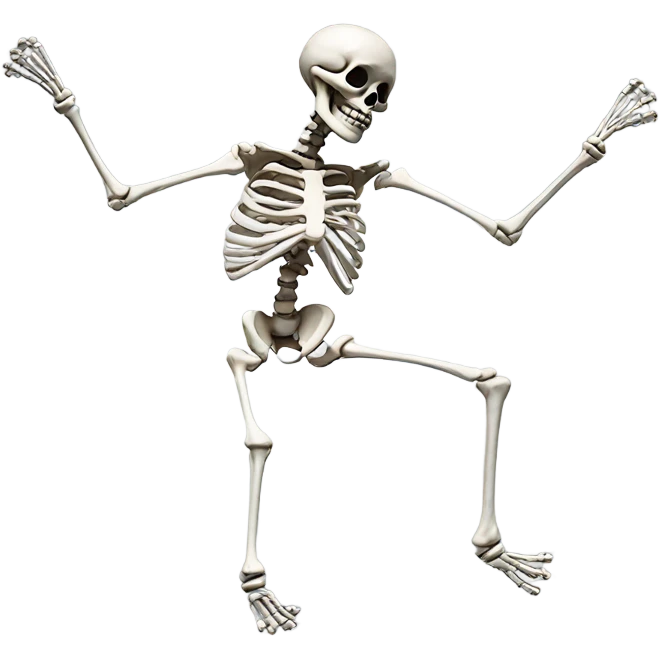 Skeleton twerking emoji