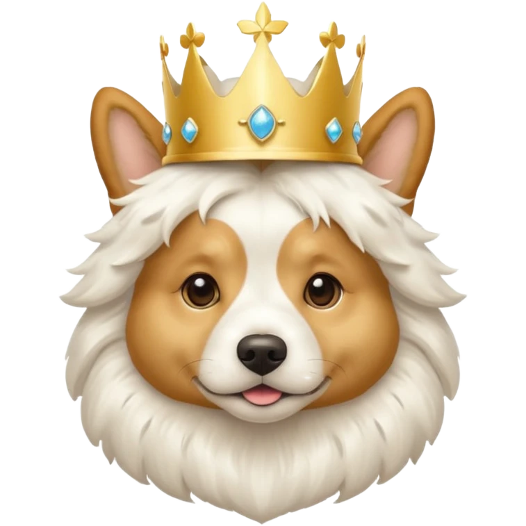 Dog with angel crown emoji