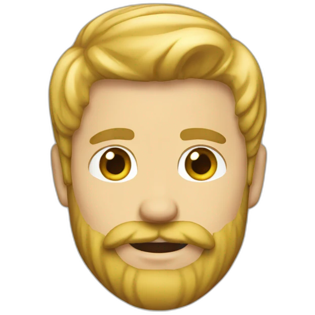 french with a blond hair and beard emoji