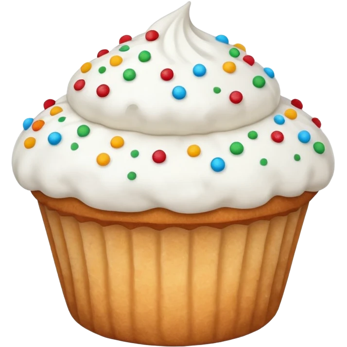 white coloured muffin with white topping emoji