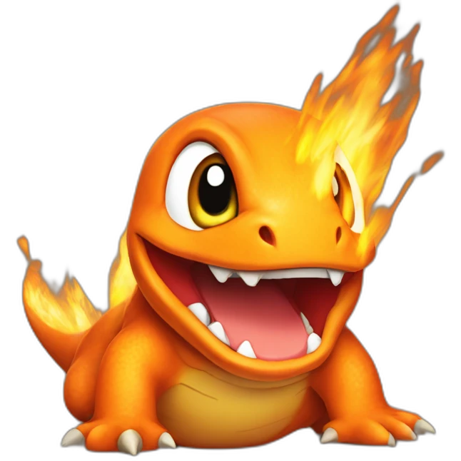 Charmander in vulcano emoji