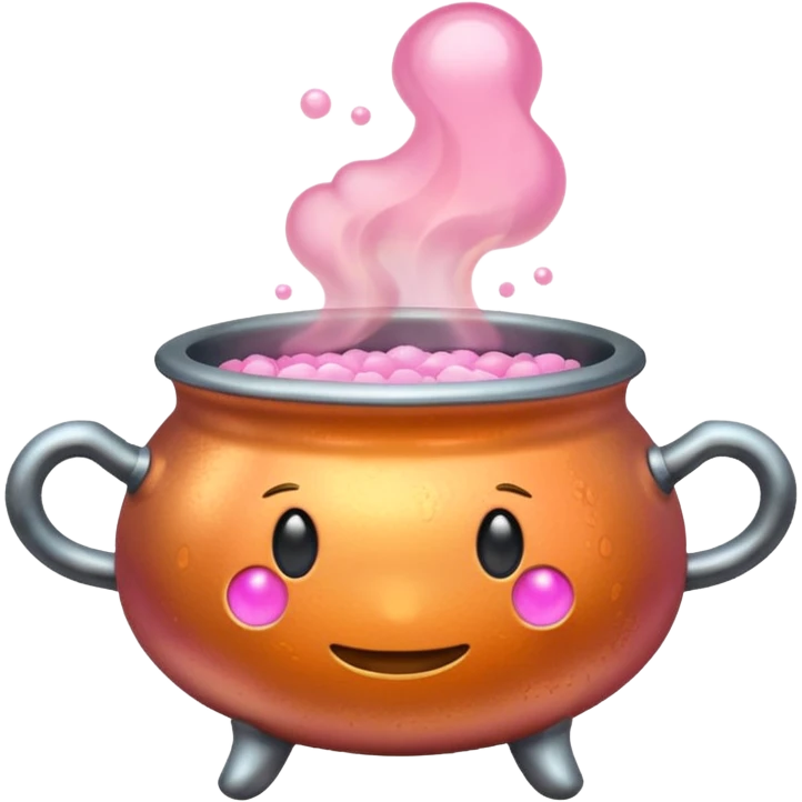 Pastel orange pink  cauldron emoji
