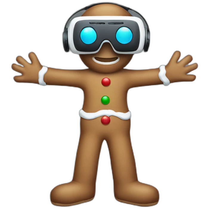 christmas-gingerbread-man-in-vr-headset-full body emoji