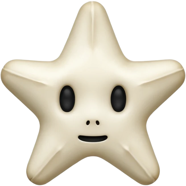 starshape made of bone. no face . no outer ridge. no eyes. no. nose. no mouth. just a star stop rendering a face on it emoji