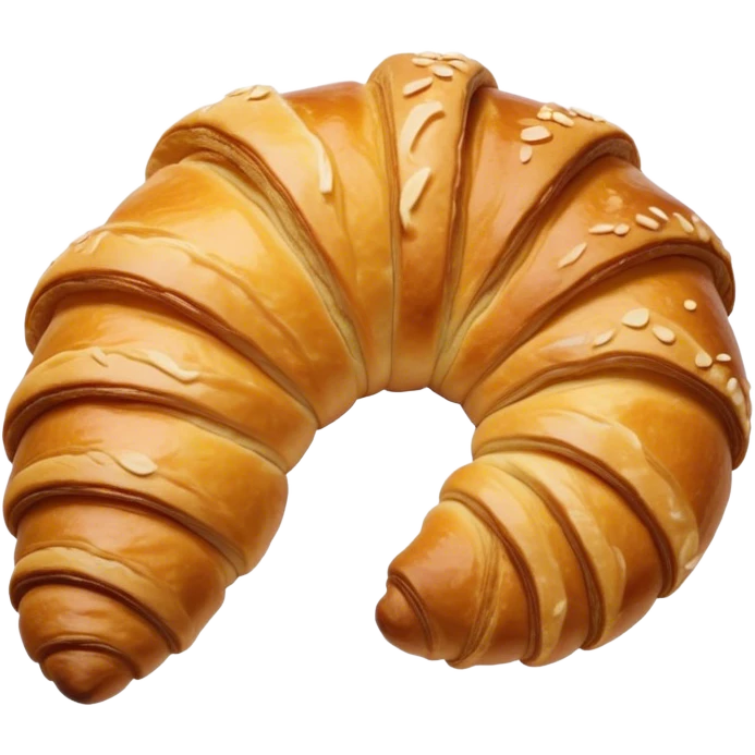 Cinematic Realistic Rustic French Croissant Pastry Emoji, depicted as a flaky, buttery crescent with delicate, layered textures and a slight, intentional char along the edges that imparts a rustic, artisanal charm. The golden, crispy exterior shows a hint of burnt nuance, rendered with warm, inviting lighting and exquisite detail to capture its time-honored, imperfect perfection. emoji