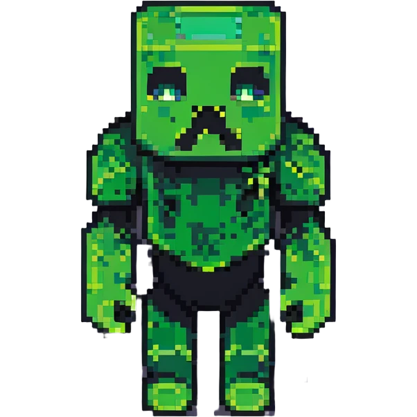 Minecraft Creeper in pixel art style emoji
