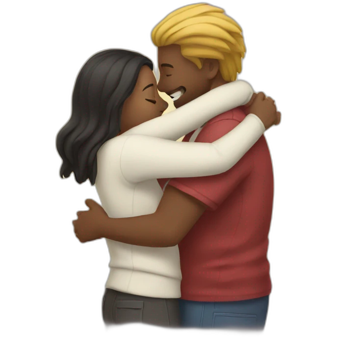 Lovers hug emoji