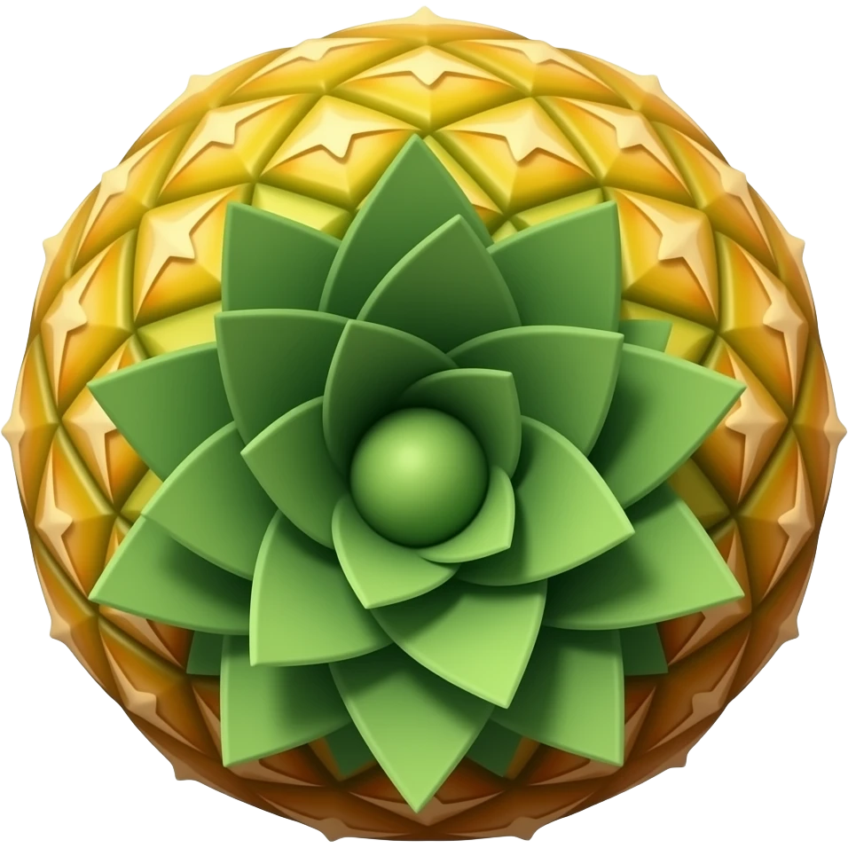 whole pineapple top down emoji