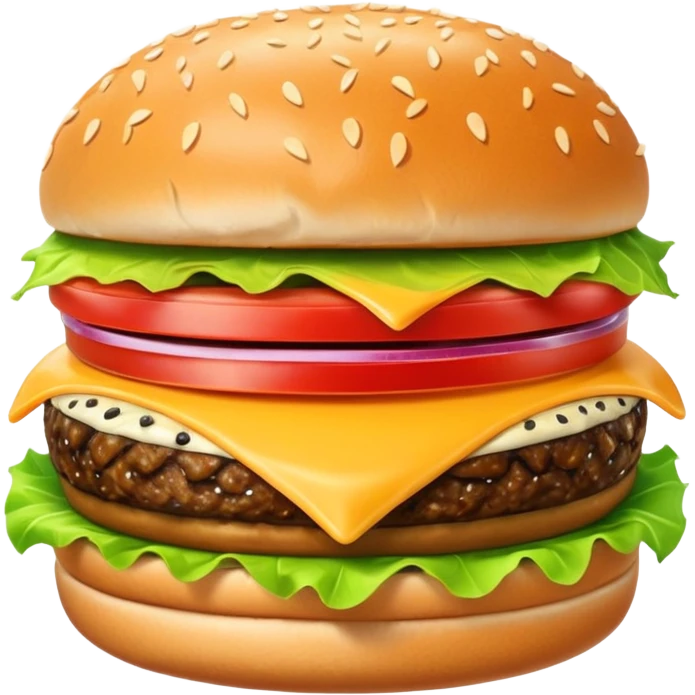 burger with lettuce and cheese emoji