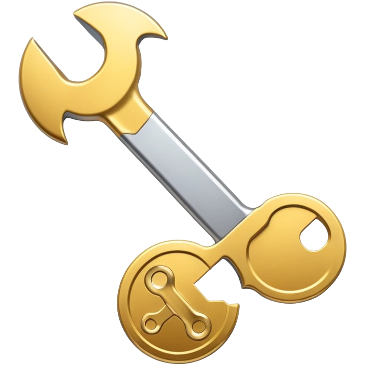 spanner icon within a gold coinspanner icon within a gold coin emoji