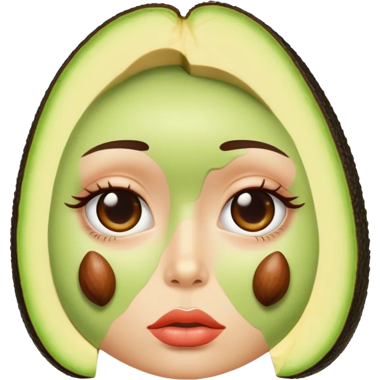 Aguacate con labios emoji