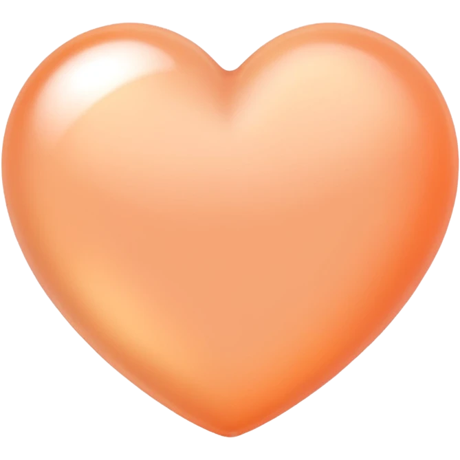 white heart with soft peach glow emoji