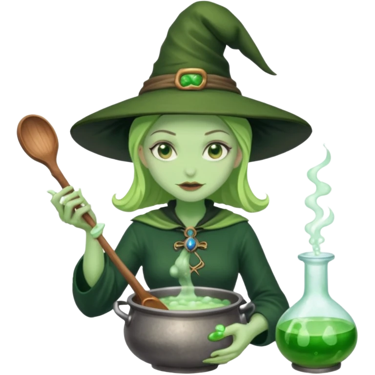 green witch cooking potion emoji