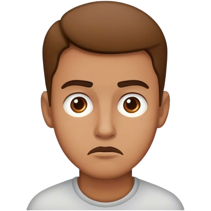 Slightly concerned guy emoji