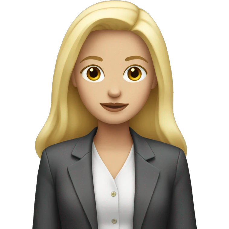 blonde girl with blazer emoji