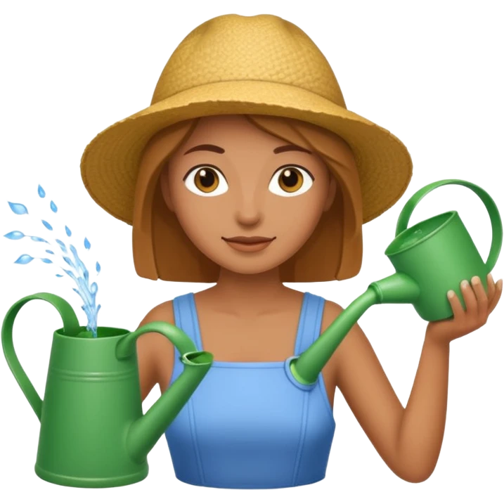 woman with watering pot emoji