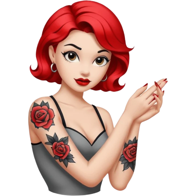 arm pin-up tattoo all-over emoji