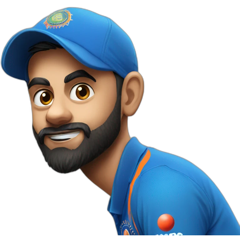 Virat kohli with bat emoji