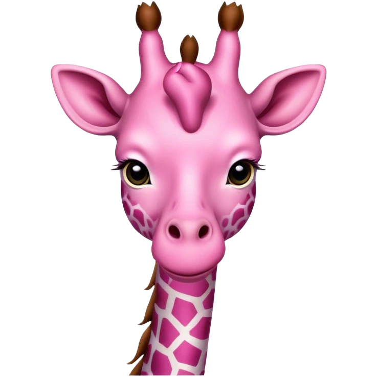 Pink giraffe emoji