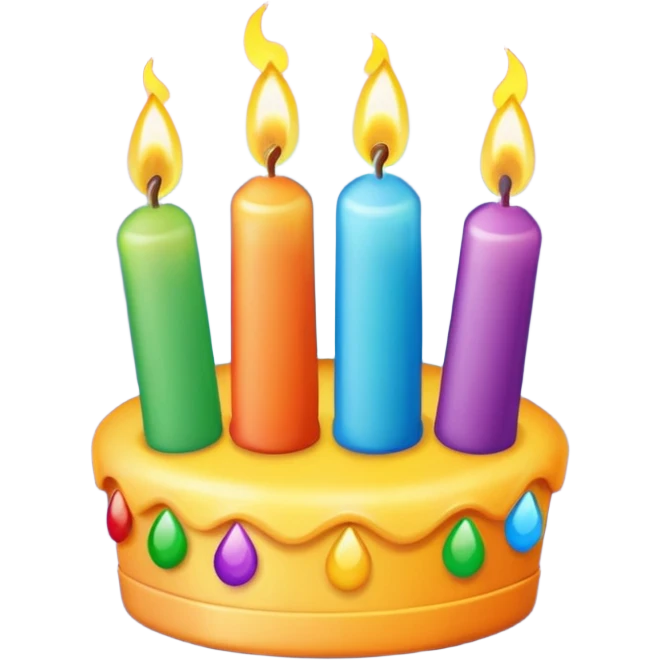 birthday hat with candles emoji