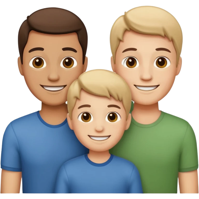 famille avec deux garcon emoji